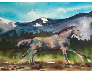"Out And About" Original Watercolor Painting by Chris Wakefield